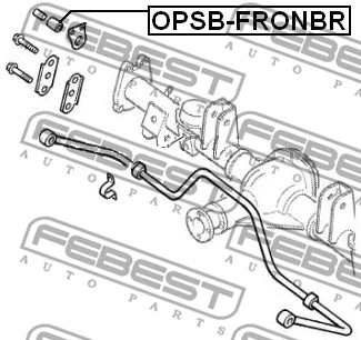 OPSB-FRONBR FEBEST Втулка, стабилизатор (фото 2)