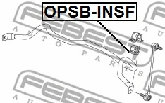 OPSB-INSF FEBEST Втулка, стабилизатор (фото 2)