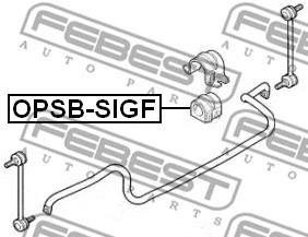 OPSB-SIGF FEBEST Втулка, стабилизатор (фото 2)