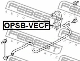 OPSB-VECF FEBEST Втулка, стабилизатор (фото 2)