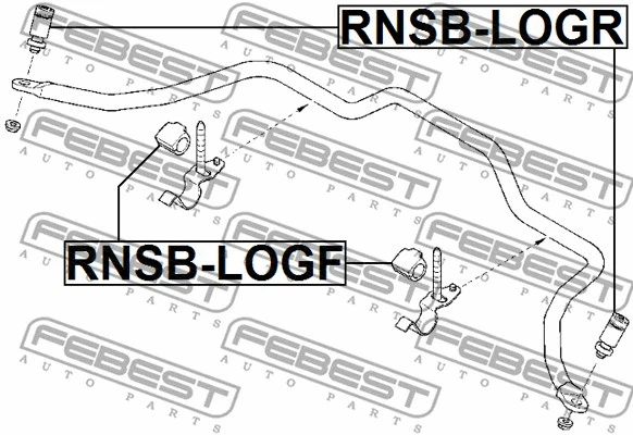 RNSB-LOGF FEBEST Втулка, стабилизатор (фото 2)
