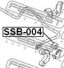 SSB-004 FEBEST Втулка, стабилизатор (фото 2)
