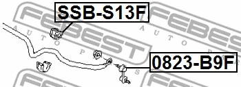 SSB-S13F FEBEST Втулка, стабилизатор (фото 2)