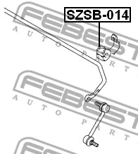 SZSB-014 FEBEST Втулка, стабилизатор (фото 2)