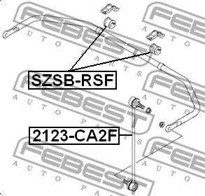 SZSB-RSF FEBEST Втулка, стабилизатор (фото 2)