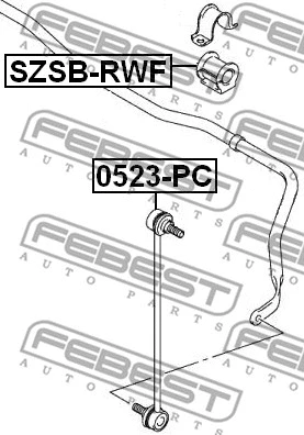 SZSB-RWF FEBEST Втулка, стабилизатор (фото 2)