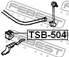 TSB-504 FEBEST Втулка, стабилизатор (фото 2)
