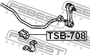 TSB-708 FEBEST Втулка, стабилизатор (фото 2)