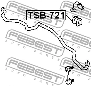 TSB-721 FEBEST Втулка, стабилизатор (фото 2)