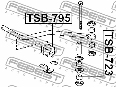 TSB-723 FEBEST Втулка, стабилизатор (фото 2)