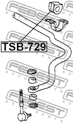 TSB-729 FEBEST Втулка, стабилизатор (фото 2)