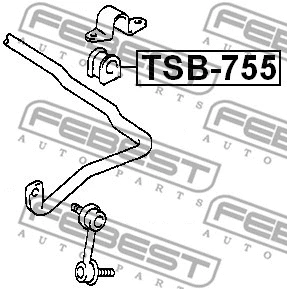 TSB-755 FEBEST Втулка, стабилизатор (фото 2)