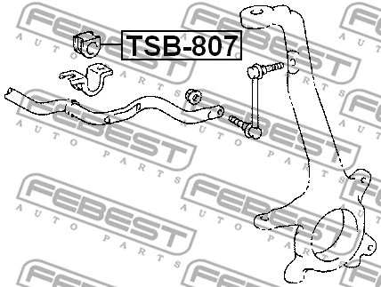 TSB-807 FEBEST Втулка, стабилизатор (фото 2)