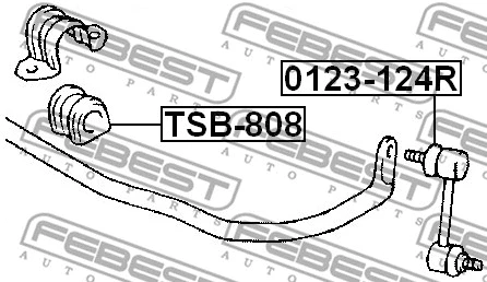 TSB-808 FEBEST Втулка, стабилизатор (фото 2)