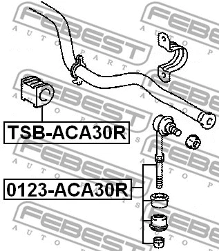 TSB-ACA30R FEBEST Втулка, стабилизатор (фото 2)