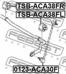 TSB-ACA38FR FEBEST Втулка, стабилизатор (фото 2)