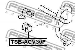 TSB-ACV30F FEBEST Втулка, стабилизатор (фото 2)