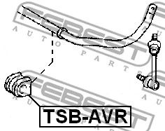 TSB-AVR FEBEST Втулка, стабилизатор (фото 2)