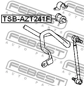 TSB-AZT241F FEBEST Втулка, стабилизатор (фото 2)