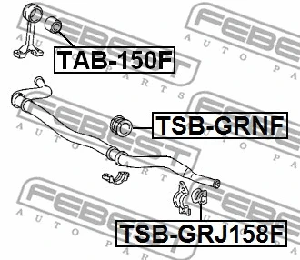 TSB-GRNF FEBEST Втулка, стабилизатор (фото 2)