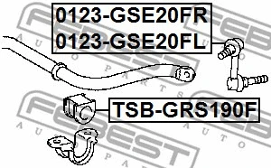 TSB-GRS190F FEBEST Втулка, стабилизатор (фото 2)