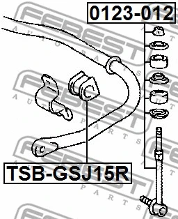 TSB-GSJ15R FEBEST Втулка, стабилизатор (фото 2)