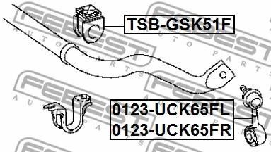 TSB-GSK51F FEBEST Втулка, стабилизатор (фото 2)