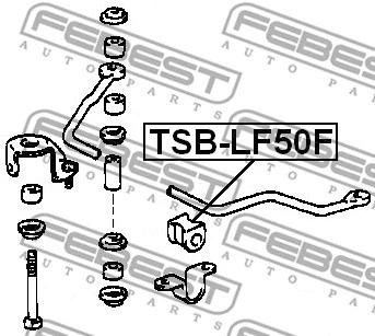 TSB-LF50F FEBEST Втулка, стабилизатор (фото 2)