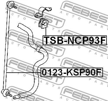 TSB-NCP93F FEBEST Втулка, стабилизатор (фото 2)