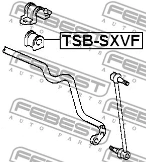 TSB-SXVF FEBEST Втулка, стабилизатор (фото 2)