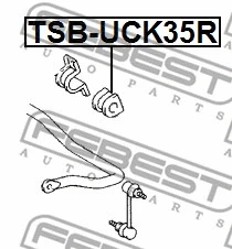 TSB-UCK35R FEBEST Втулка, стабилизатор (фото 2)