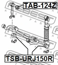 TSB-URJ150R FEBEST Втулка, стабилизатор (фото 2)