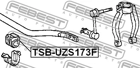 TSB-UZS173F FEBEST Втулка, стабилизатор (фото 2)