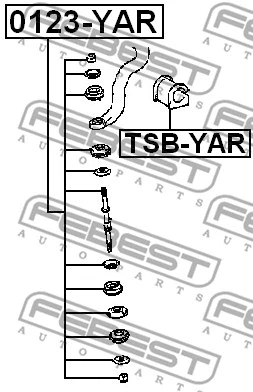 TSB-YAR FEBEST Втулка, стабилизатор (фото 2)