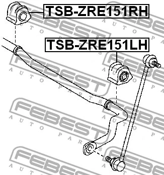 TSB-ZRE151LH FEBEST Втулка, стабилизатор (фото 2)