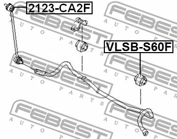 VLSB-S60F FEBEST Втулка, стабилизатор (фото 2)