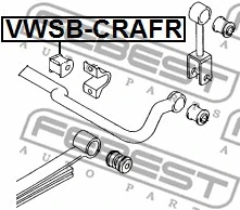 VWSB-CRAFR FEBEST Втулка, стабилизатор (фото 2)