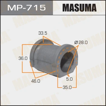 MP-715 MASUMA Втулка, стабилизатор (фото 1)