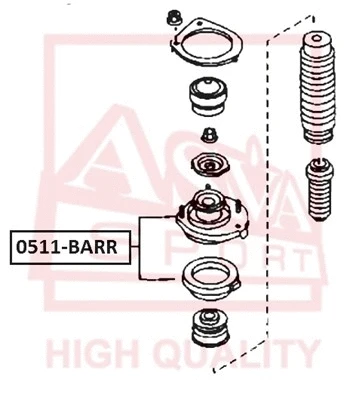 0511-BARR ASVA Подвеска, амортизатор (фото 1)