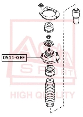 0511-GEF ASVA Подвеска, амортизатор (фото 1)