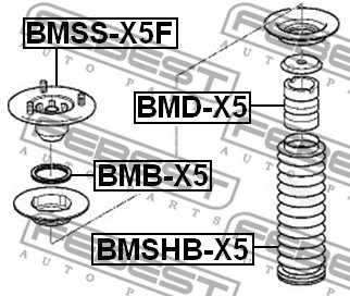 BMSS-X5F FEBEST Подвеска, амортизатор (фото 2)