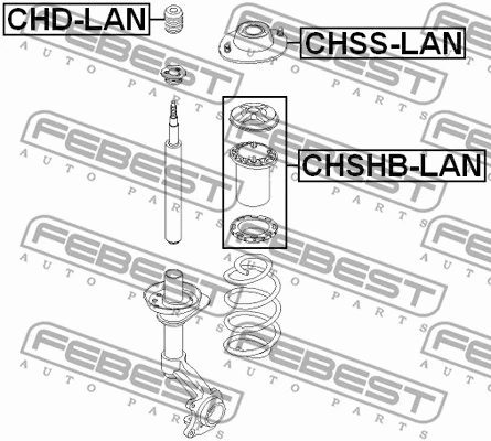 CHSS-LAN FEBEST Подвеска, амортизатор (фото 2)