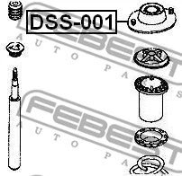 DSS-001 FEBEST Подвеска, амортизатор (фото 2)