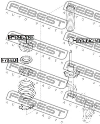 HYSS-ELN16F FEBEST Подвеска, амортизатор (фото 1)