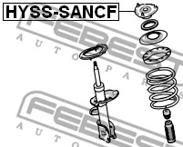 HYSS-SANCF FEBEST Подвеска, амортизатор (фото 2)