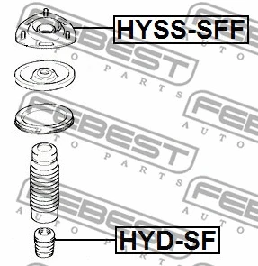 HYSS-SFF FEBEST Подвеска, амортизатор (фото 2)