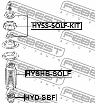 HYSS-SOLF-KIT FEBEST Подвеска, амортизатор (фото 2)