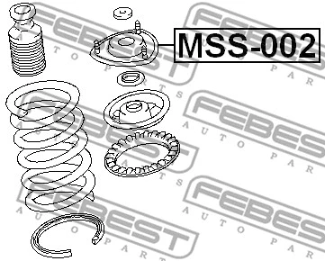 MSS-002 FEBEST Подвеска, амортизатор (фото 2)