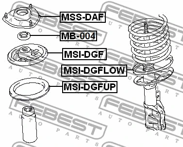 MSS-DAF FEBEST Подвеска, амортизатор (фото 2)