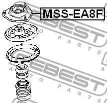 MSS-EA8F FEBEST Подвеска, амортизатор (фото 2)